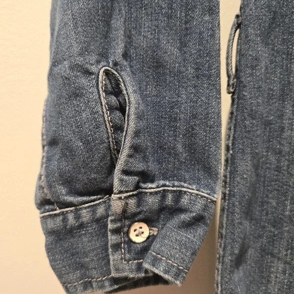 Old Navy girls size 8 blue denim shirts dress button up - Picture 5 of 5